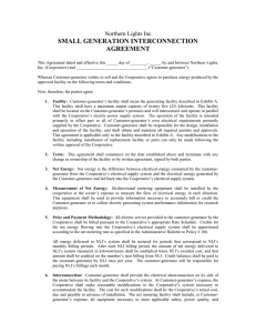 small generation interconnection agreement