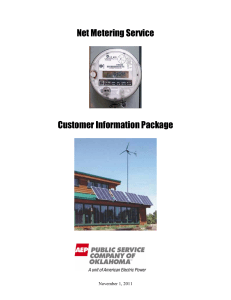 Net Metering Service - Public Service Company of Oklahoma