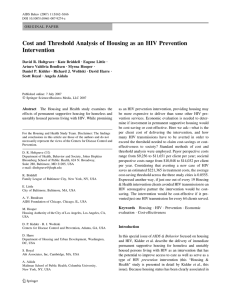 Cost and Threshold Analysis of Housing as an HIV Intervention