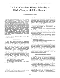 DC Link Capacitors Voltage Balancing in Diode