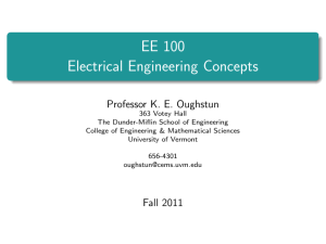 EE 100 Electrical Engineering Concepts