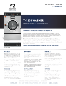 t-1200 washer specifications
