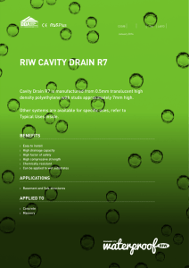 RIW Cavity Drain R7 Data Sheet