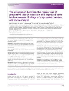 The association between the regular use of preventive labour