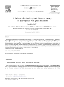 A finite-strain elastic–plastic Cosserat theory for polycrystals with