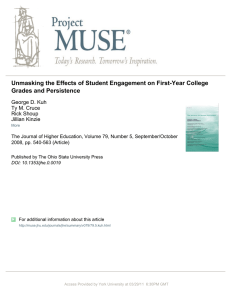 Unmasking the Effects of Student Engagement on