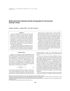 Multicomponent stacking-velocity tomography for transversely
