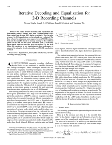 Iterative decoding and equalization for 2-d recording