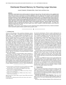 Distributed Shared Memory for Roaming Large Volumes