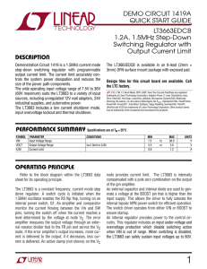 LT3663EDCB Evaluation Kit Quick Start Guide