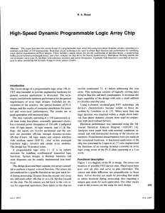 High-speed Dynamic Programmable Logic Array Chip