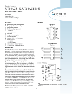 UT54ACS163 - Aeroflex Microelectronic Solutions