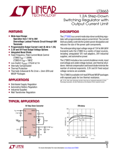 LT3663 - 1.2A Step-Down Switching Regulator with Output Current