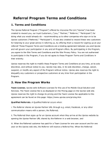 Referral Program Terms and Conditions