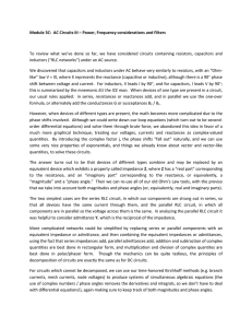 Module 3C: AC Circuits III – Power, Frequency considerations and