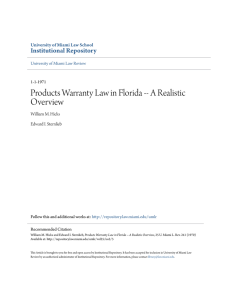 Products Warranty Law in Florida -