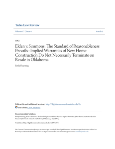 Elden v. Simmons: The Standard of Reasonableness Prevails