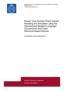 Phasor Time-Domain Power System Modeling and Simulation using