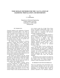 time domain methods for the calculation of harmonic propagation