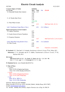 Electric Circuit Analysis