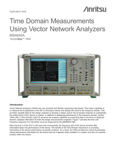 Time Domain Measurements Using Vector Network