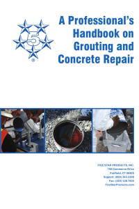 A Professional`s Handbook On Grouting And