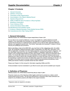 Supplier Manual - Chapter 3 Supplier Documentation