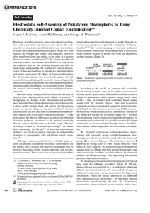 Electrostatic Self-Assembly of Polystyrene Microspheres by Using