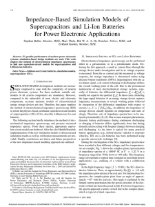 Impedance-Based Simulation Models of Supercapacitors and Li