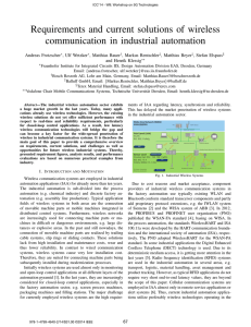 Requirements and current solutions of wireless communication in