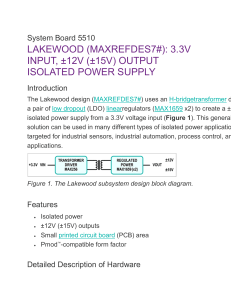 3.3v input, ±12v (±15v) output isolated power supply