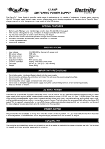 12 AMP SWITCHING POWER SUPPLY