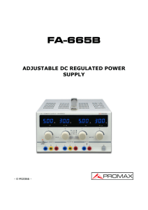 User manual for FA-665B (power supply)
