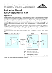Instruction Manual IEPE Supply Module M28 - Metra Meß