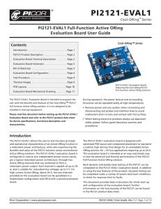 PI2121 Evaluation Board User Guide