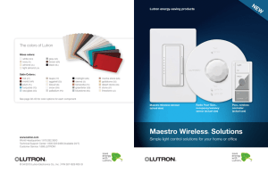 Lutron Maestro Wireless Brochure ()