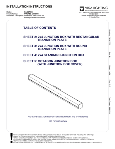 TABLE OF CONTENTS SHEET 2: 2x4 JUNCTION BOX WITH