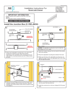 Install the Junction Box (C-1RE-JBOX) Installation Instructions For