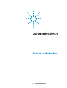 Agilent 89600 VSA Software Installation Guide