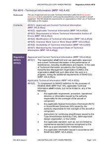 RA 4810 - Technical Information (MRP 145.A.45)