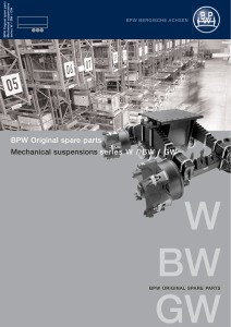 BPW Original spare parts Mechanical suspensions series W / BW / GW