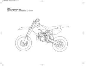 2005 Honda CR85/85RB EXPERT OWNER`S MANUAL