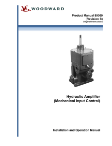 Hydraulic Amplifier (Mechanical Input Control)