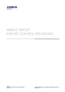 AIRBUS GROUP EXPORT CONTROL PROVISIONS