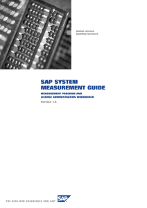 sap system measurement guide