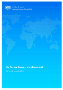 Aid Adviser Remuneration Framework