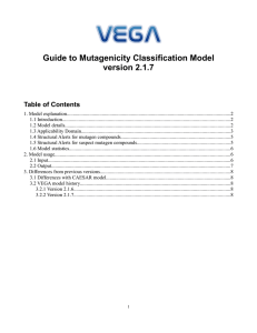 Guide to Mutagenicity Classification Model version 2.1.7