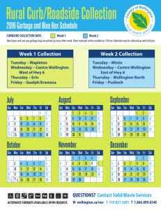 Expanded Rural Curbside Collection Schedule