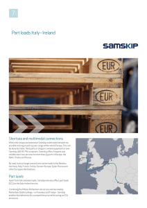 Part loads Italy - Ireland