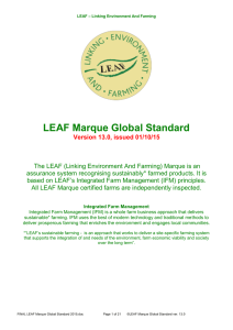 LEAF Marque Global Standard version 13.0